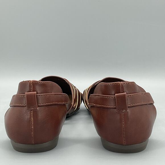 NEW Journee Collection Women’s Ekko Cross Weaved Flats Brown Size 6.5 - Picture 4 of 10
